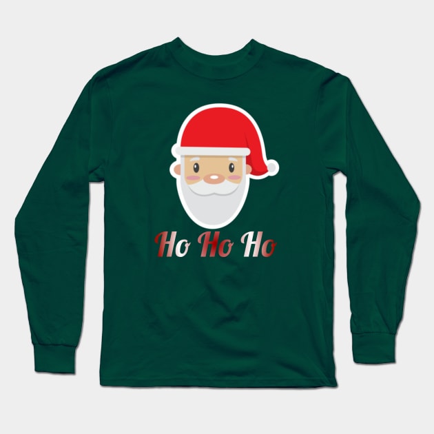 Santa Ho Ho Ho Long Sleeve T-Shirt by Courtney's Creations